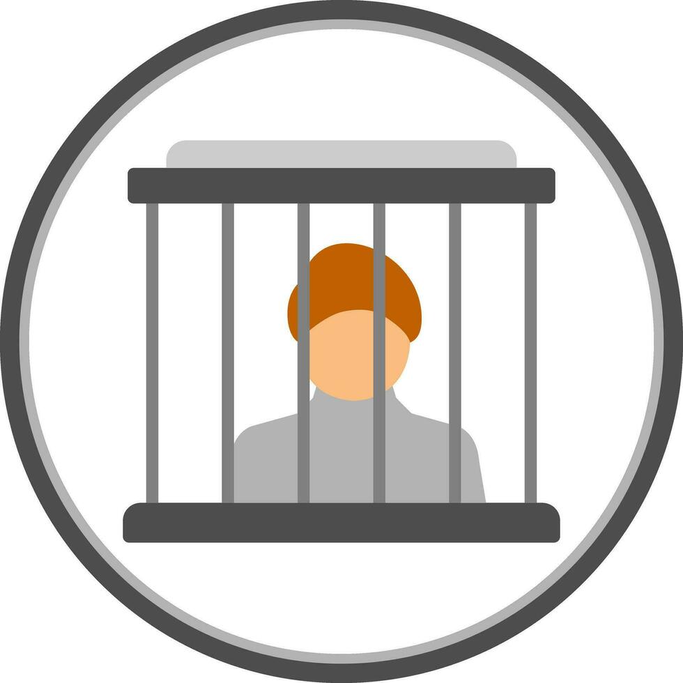 conception d'icône de vecteur de prisonnier