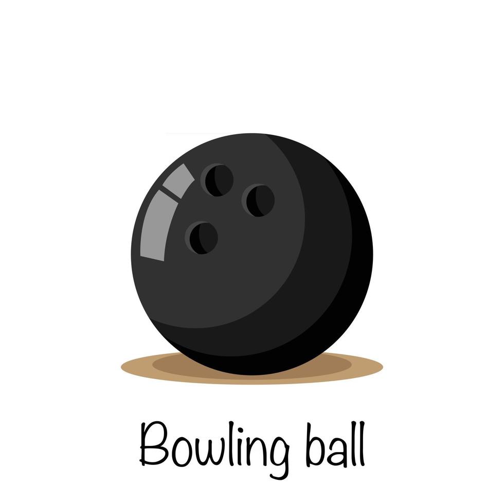 boule de bowling noire vecteur