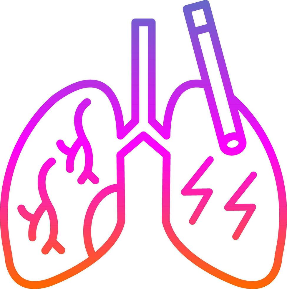 conception d'icône de vecteur de poumons