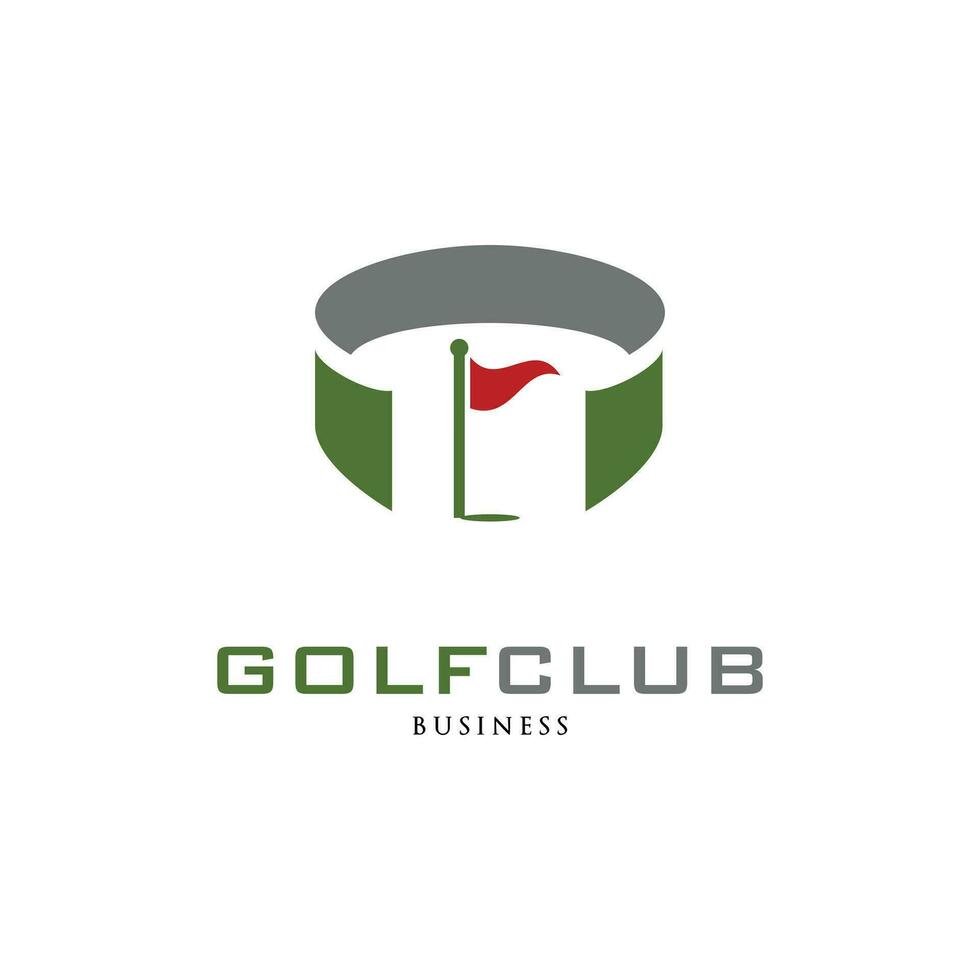 le golf club icône logo conception modèle vecteur