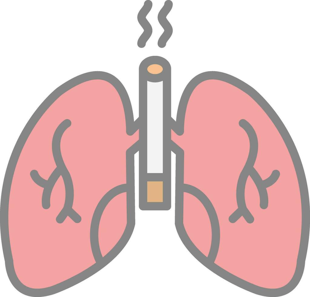 conception d'icône de vecteur de poumons