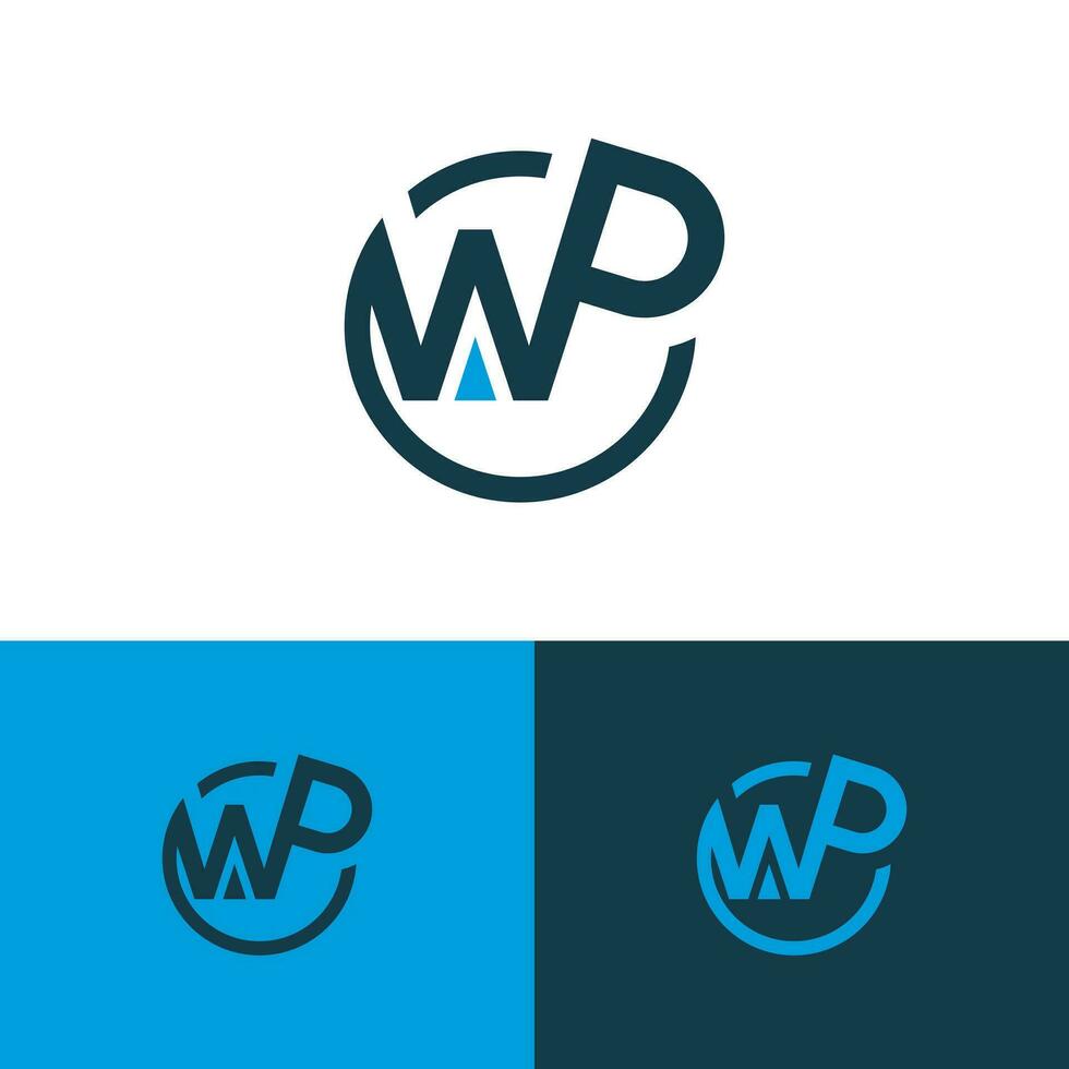 wp Créatif monogramme logo conception vecteur