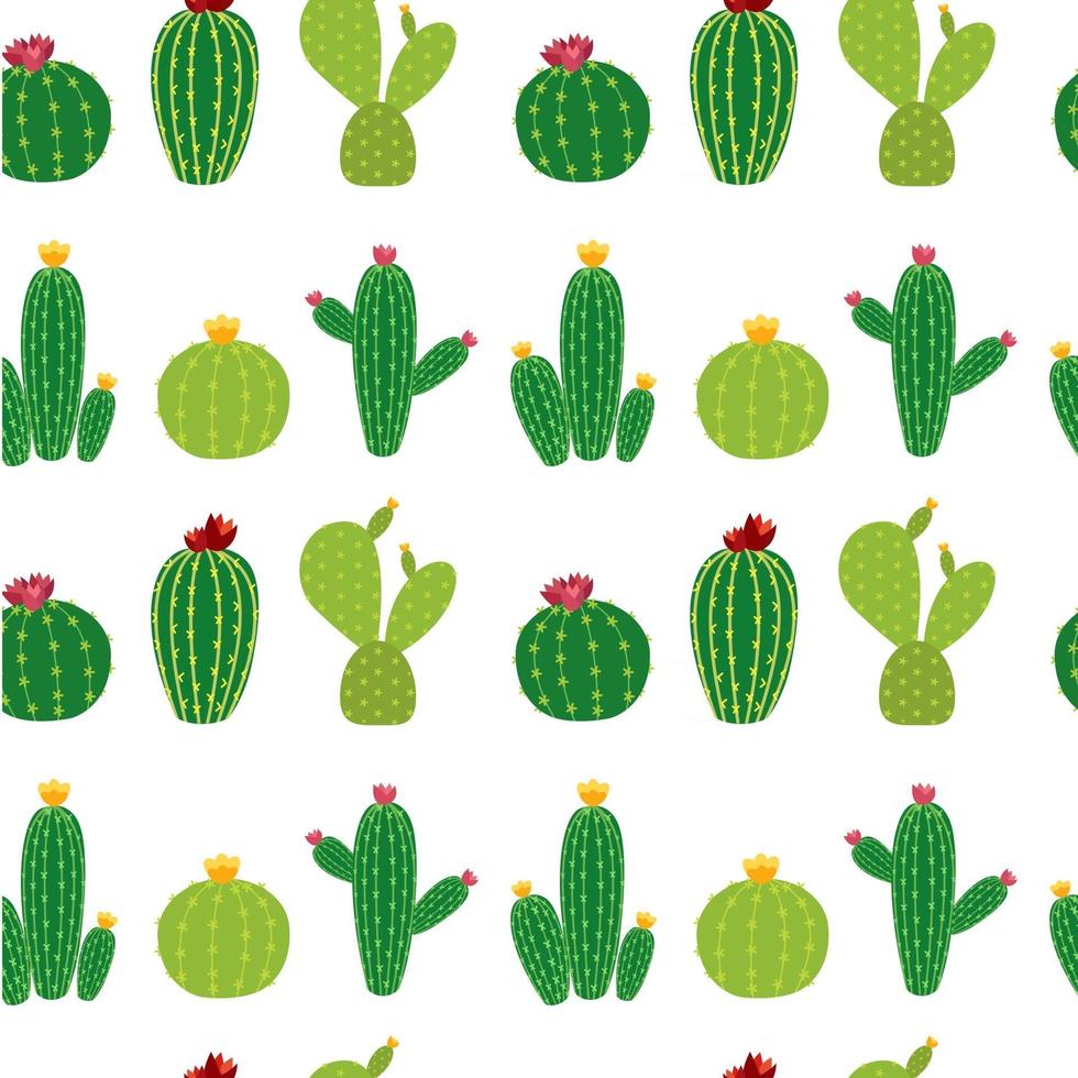 collection d & # 39; icônes de cactus transparente motif fond illustration vectorielle vecteur