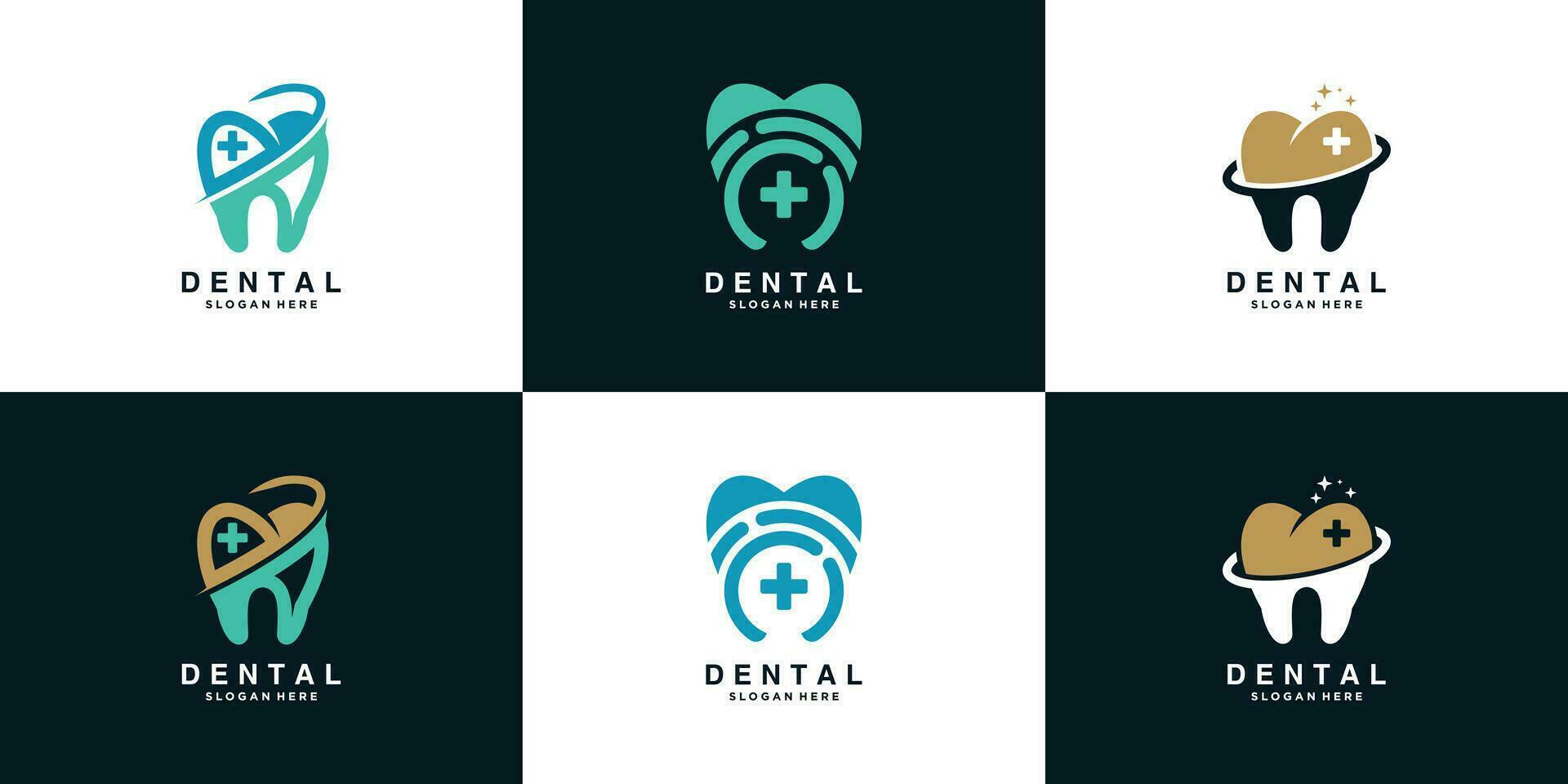 dentaire logo conception collection avec Créatif et moderne concept prime vecteur