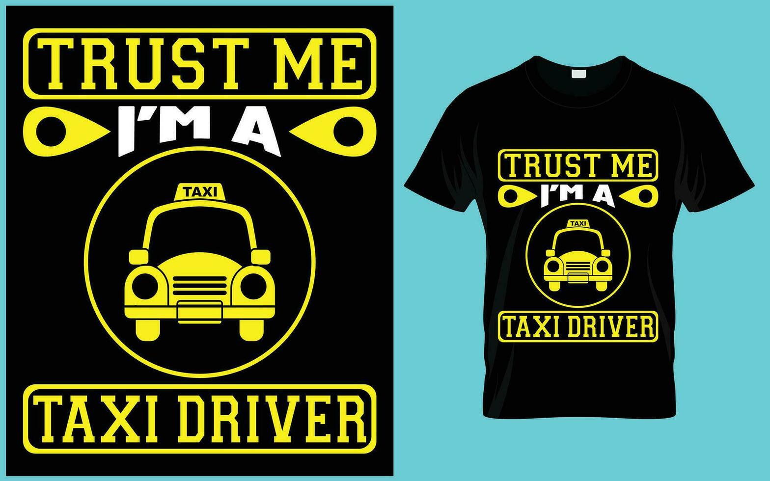 Taxi chauffeur t chemise conception vecteur