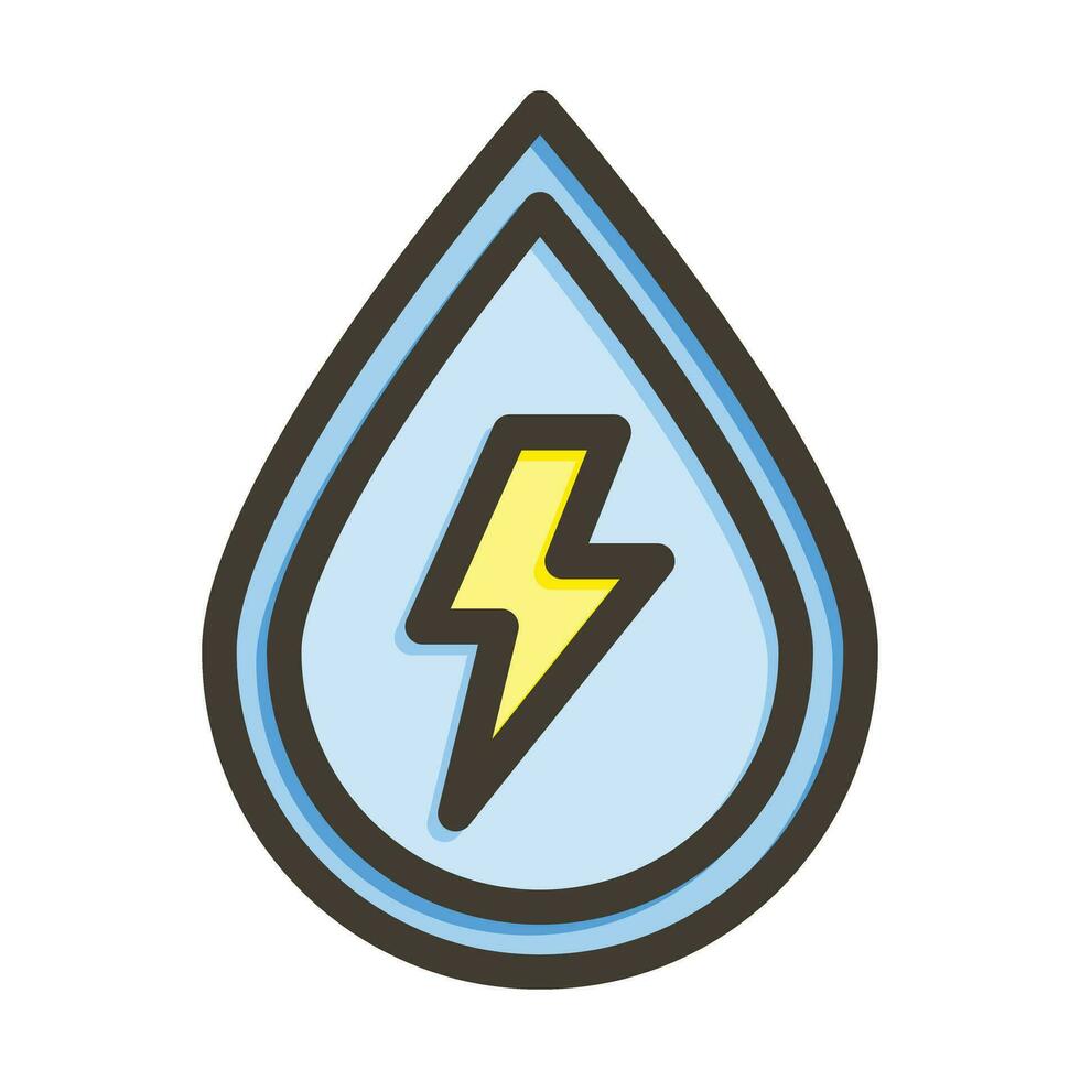 l'eau énergie vecteur épais ligne rempli couleurs icône pour personnel et commercial utiliser.