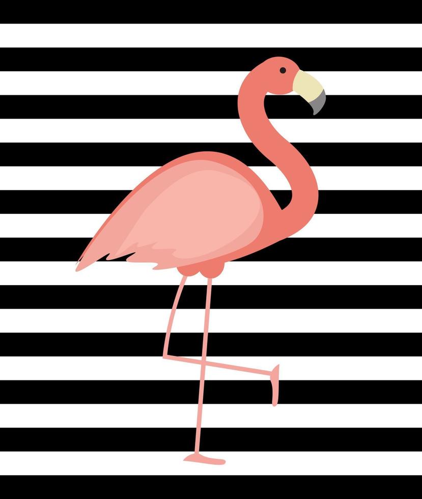 illustration vectorielle de fond de flamant rose mignon vecteur