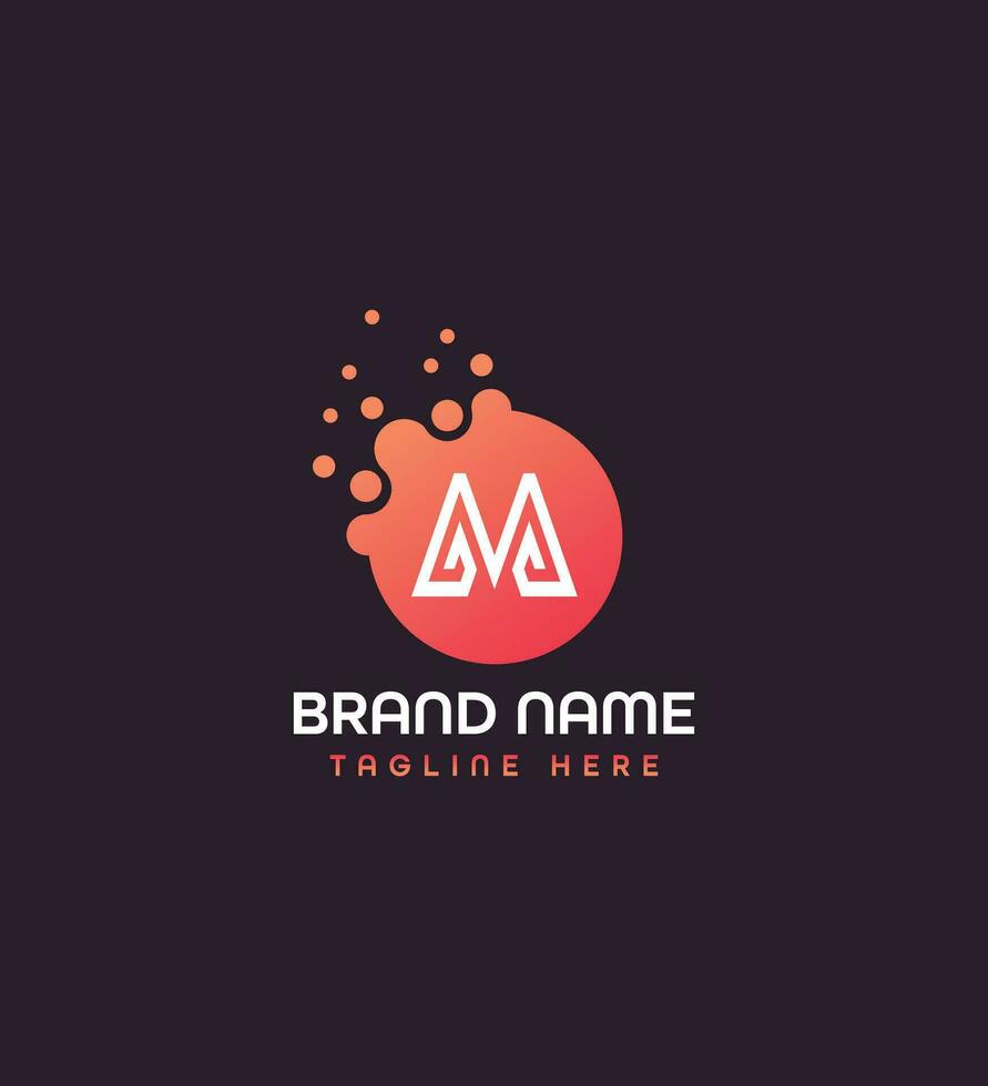 m moderne lettre logo conception concept vecteur