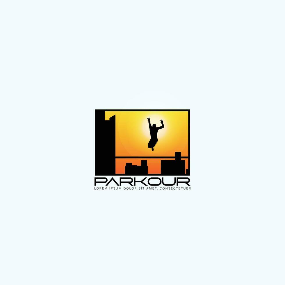 Parkour logo vecteur