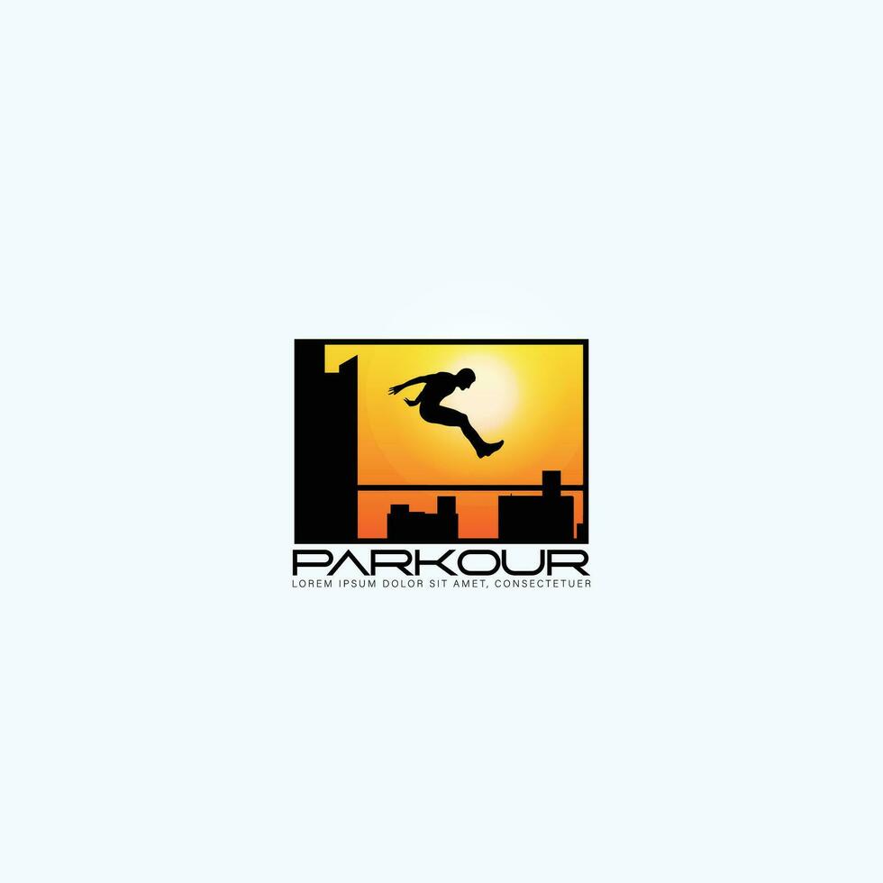 Parkour logo vecteur