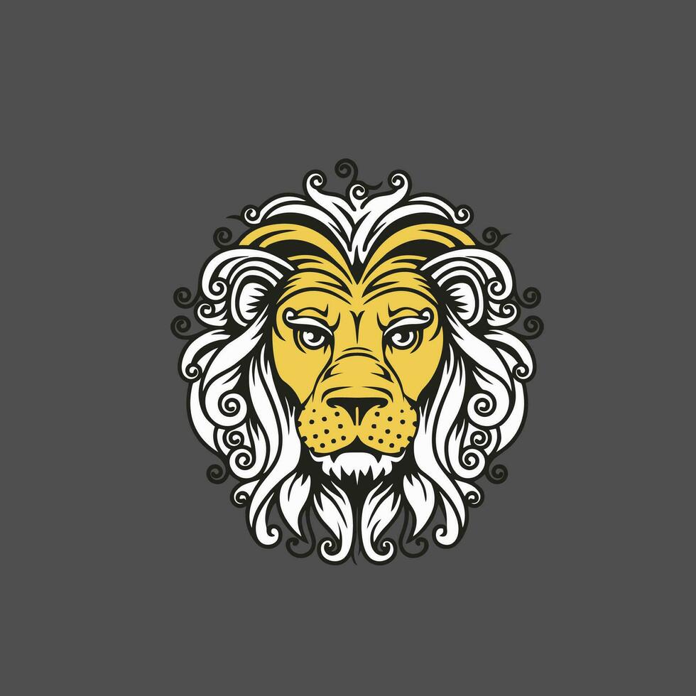 meilleur illustration de Lion Roi pour mascotte, logo ou autocollant vecteur