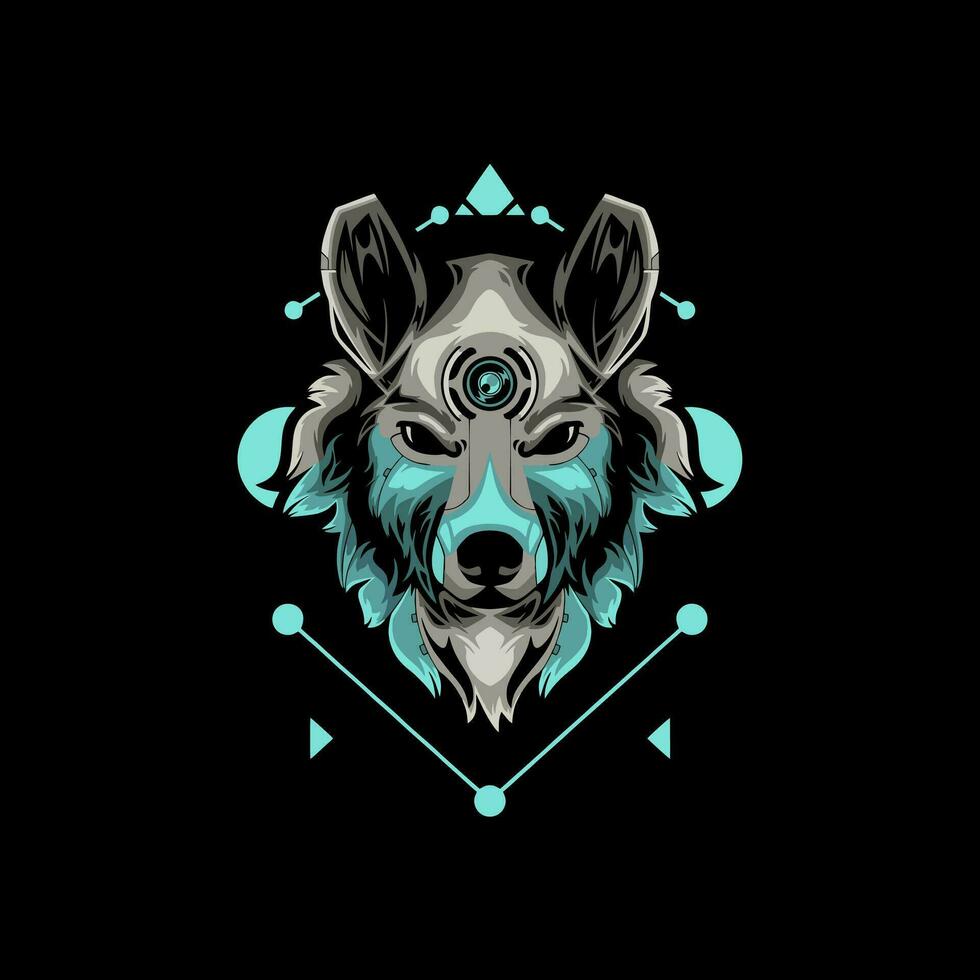 meilleur illustration de sauvage Loup pour mascotte, logo ou autocollant vecteur