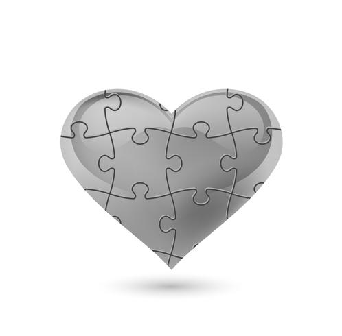 Coeur de puzzle. Illustration vectorielle vecteur
