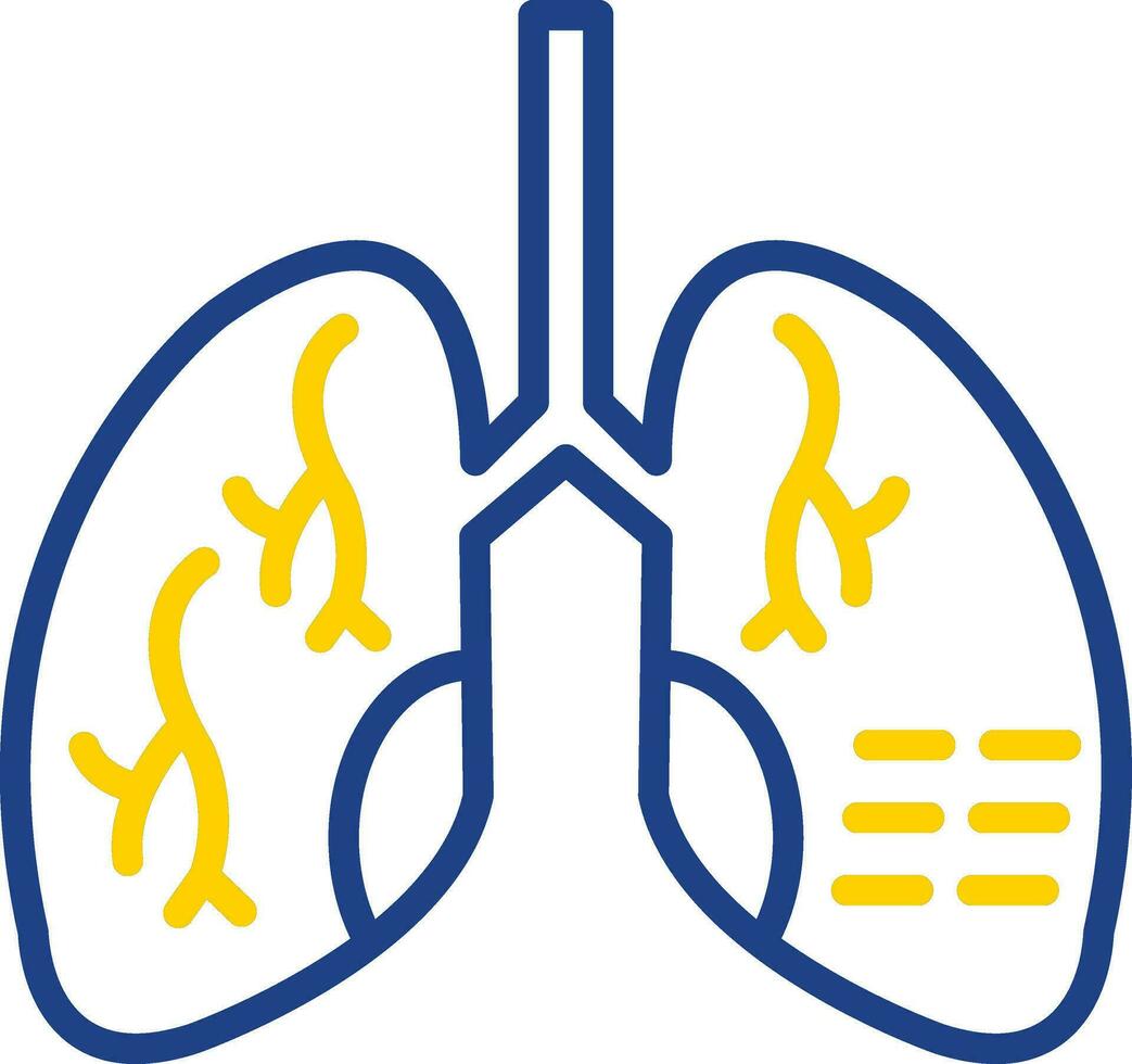 poumon maladies vecteur icône conception