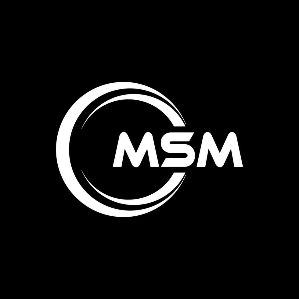 msm logo conception, inspiration pour une unique identité. moderne élégance et Créatif conception. filigrane votre Succès avec le frappant cette logo. vecteur