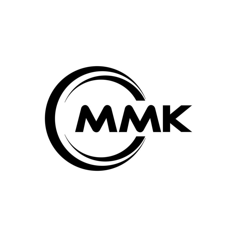 mmk logo conception, inspiration pour une unique identité. moderne élégance et Créatif conception. filigrane votre Succès avec le frappant cette logo. vecteur