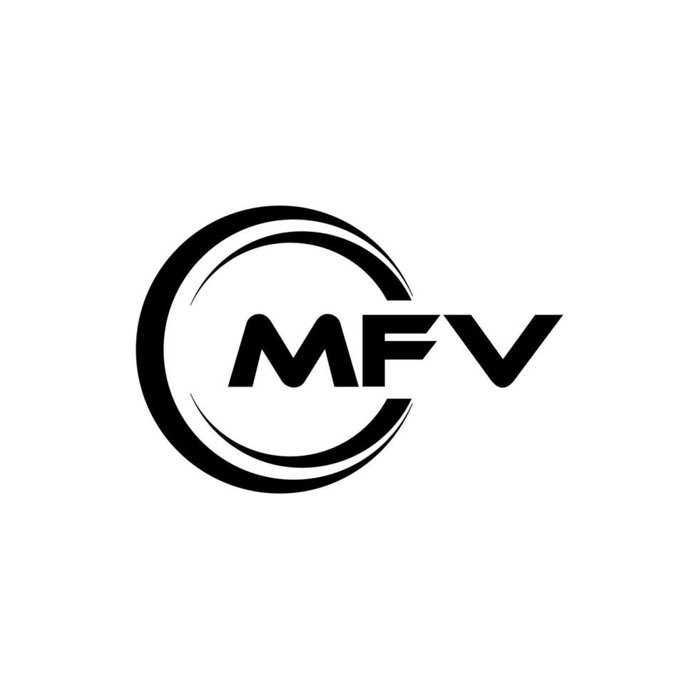 mfv logo conception, inspiration pour une unique identité. moderne élégance et Créatif conception. filigrane votre Succès avec le frappant cette logo. vecteur