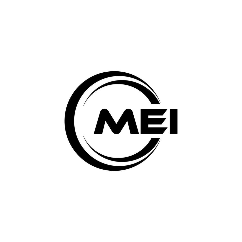 mei logo conception, inspiration pour une unique identité. moderne élégance et Créatif conception. filigrane votre Succès avec le frappant cette logo. vecteur