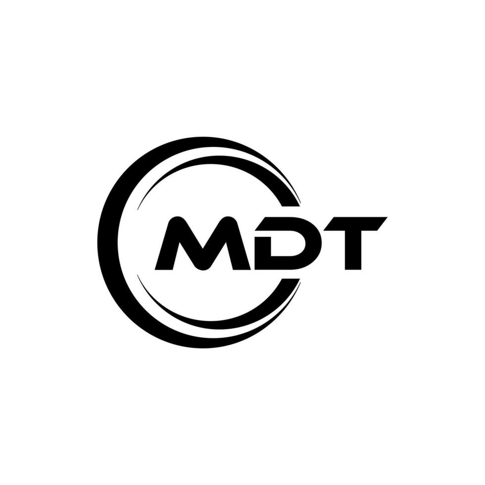 mdt logo conception, inspiration pour une unique identité. moderne élégance et Créatif conception. filigrane votre Succès avec le frappant cette logo. vecteur