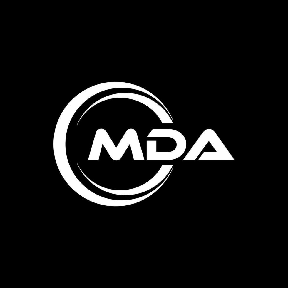 mda logo conception, inspiration pour une unique identité. moderne élégance et Créatif conception. filigrane votre Succès avec le frappant cette logo. vecteur
