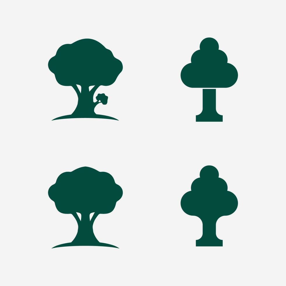 jardinage logo avec pelle icône et arbre avec vert feuilles logo modèle. vecteur