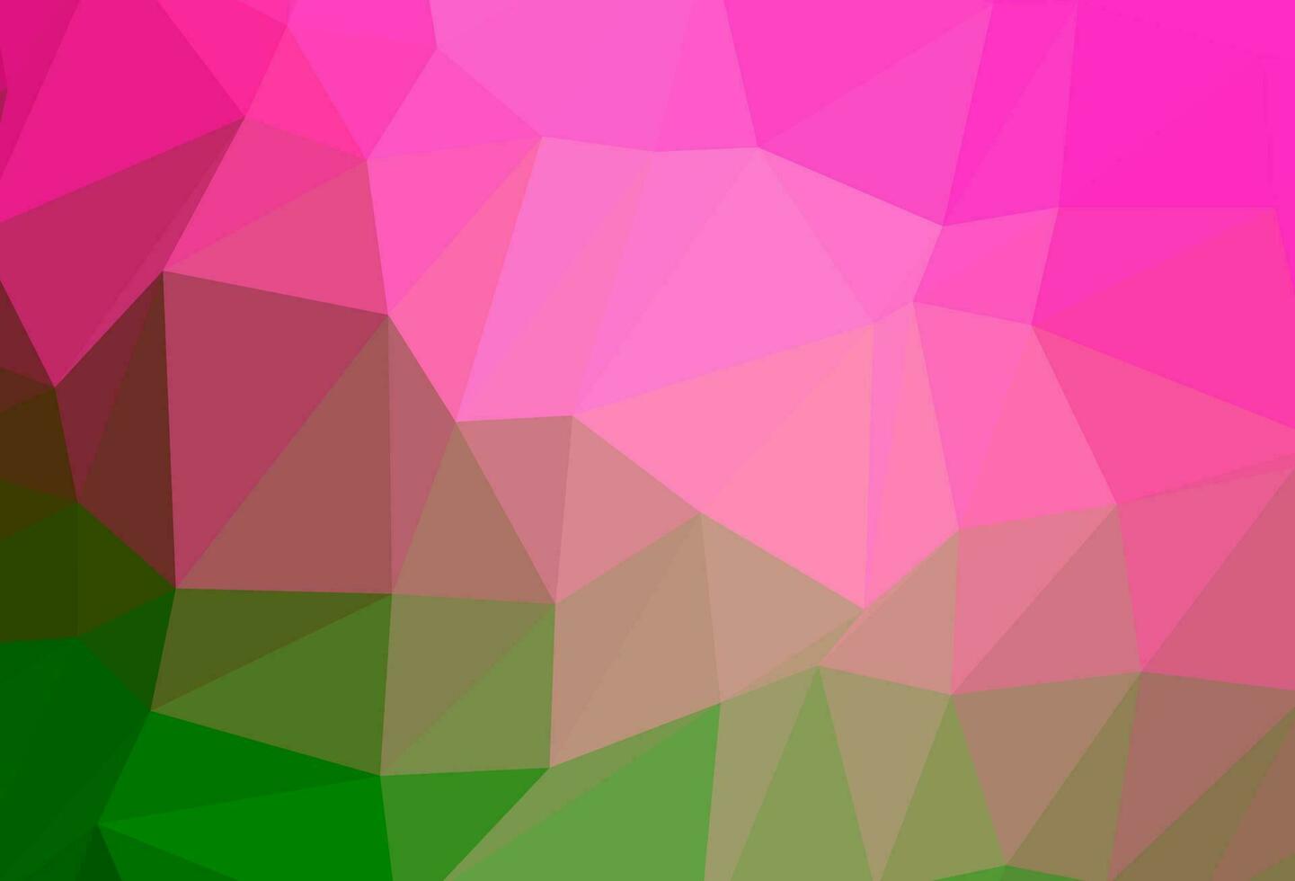 lumière rose, vert vecteur polygonal modèle.