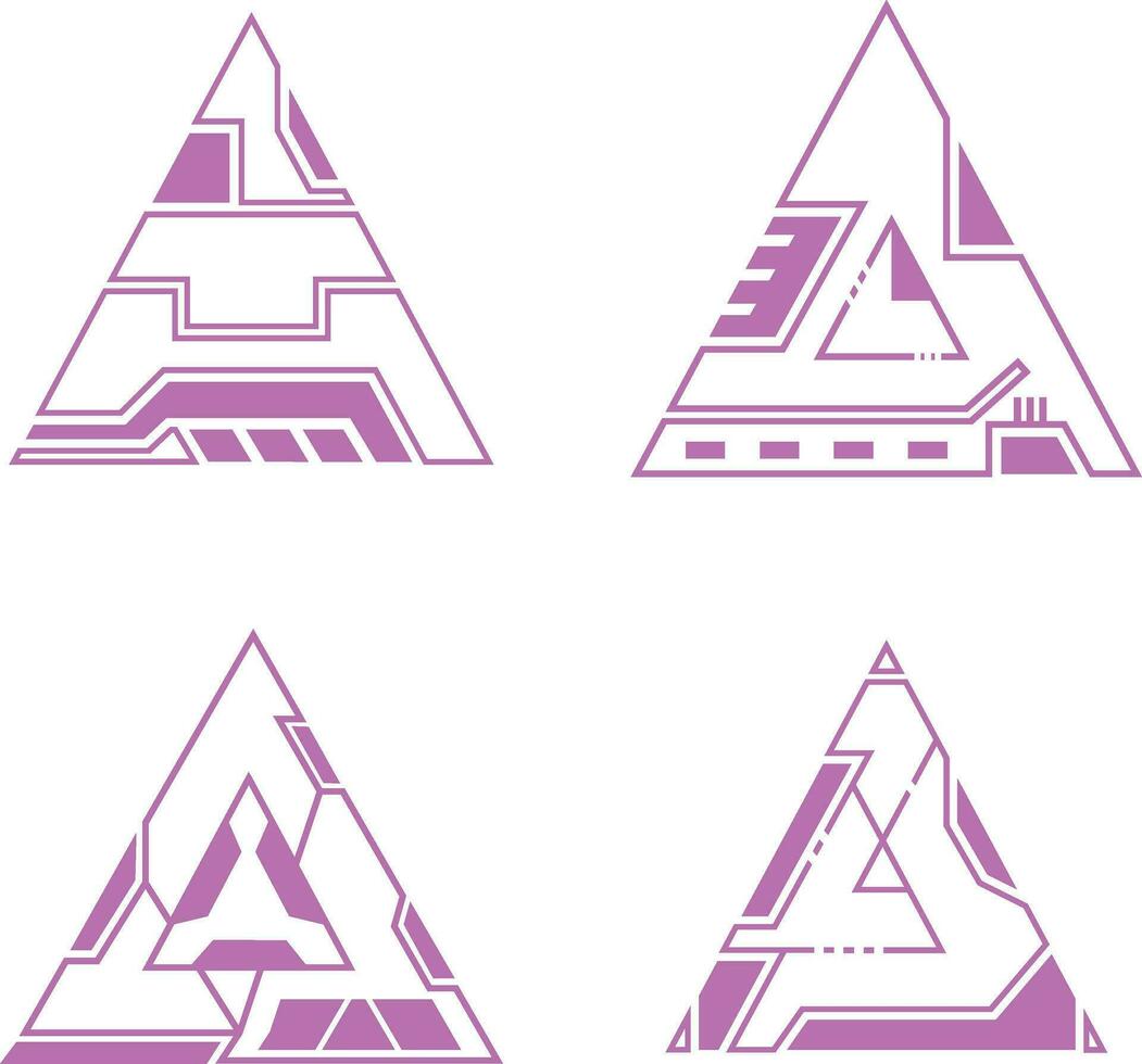 hud futuriste Triangle Facile modèle. vecteur illustration