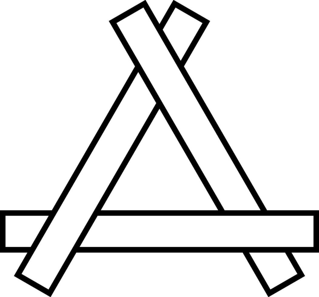 Triangle planches logo réparation de et construction vecteur