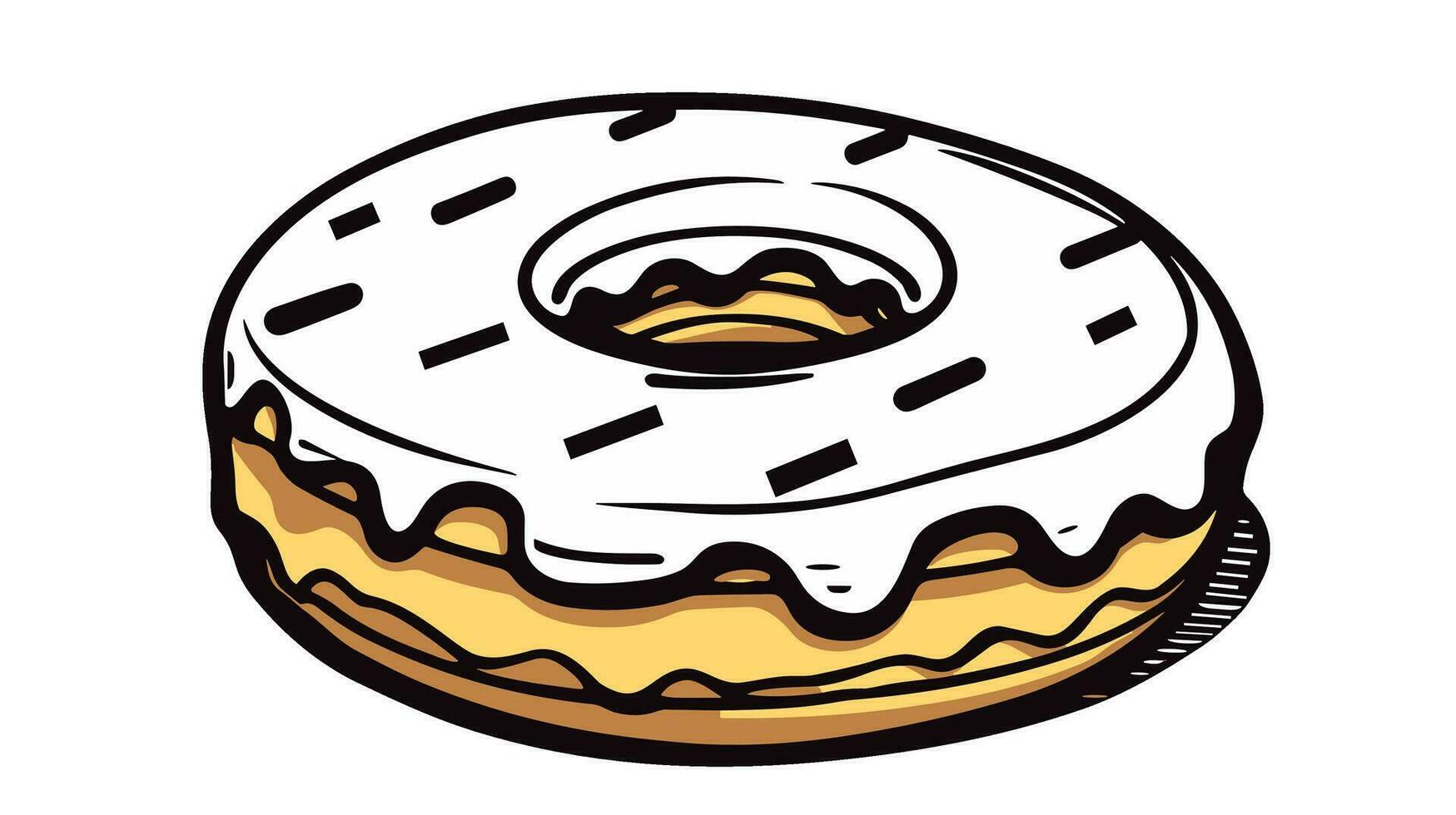 irrésistible Donut image. découvrir une tentant et coloré traiter dans étourdissant détail vecteur