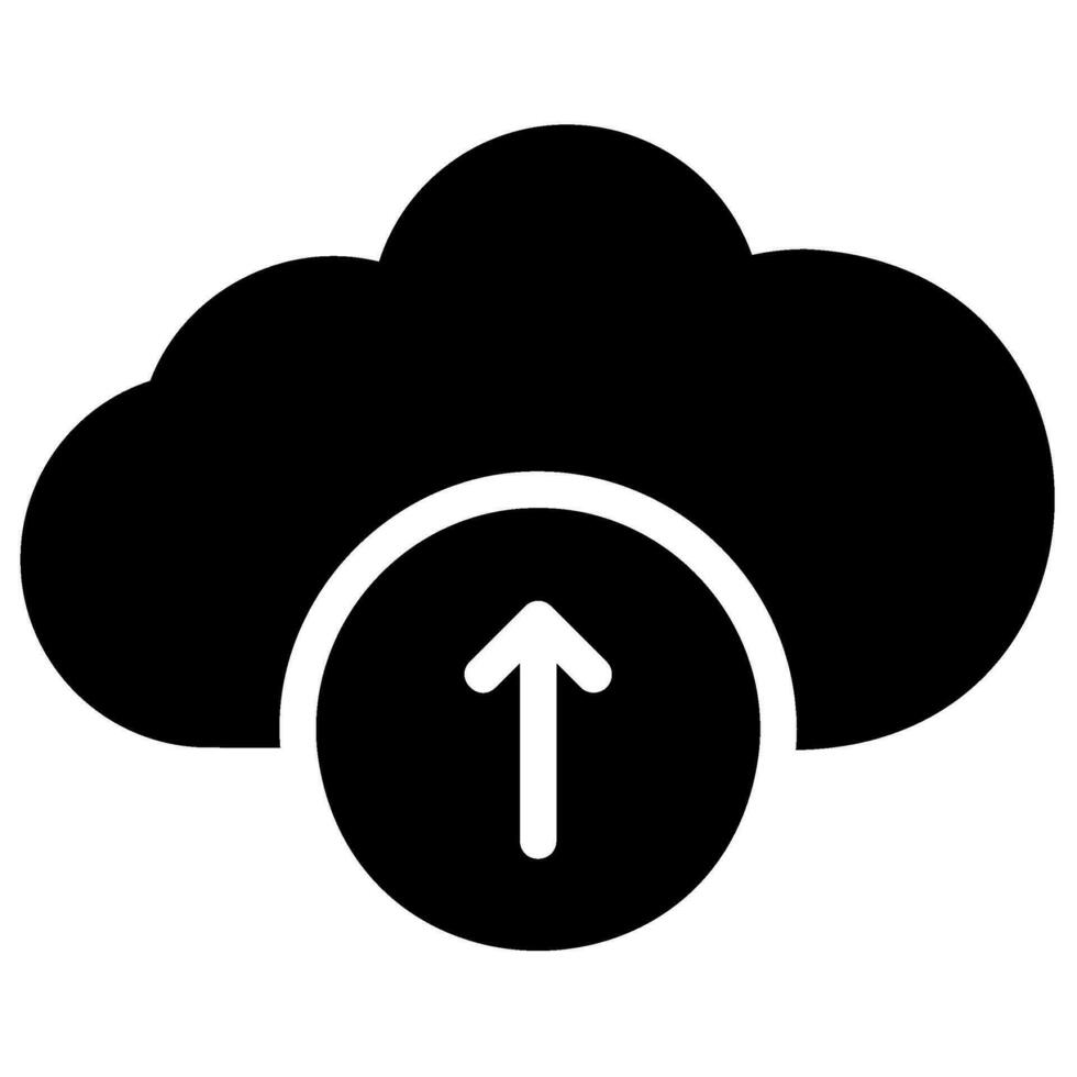icône de glyphe de téléchargement dans le cloud vecteur