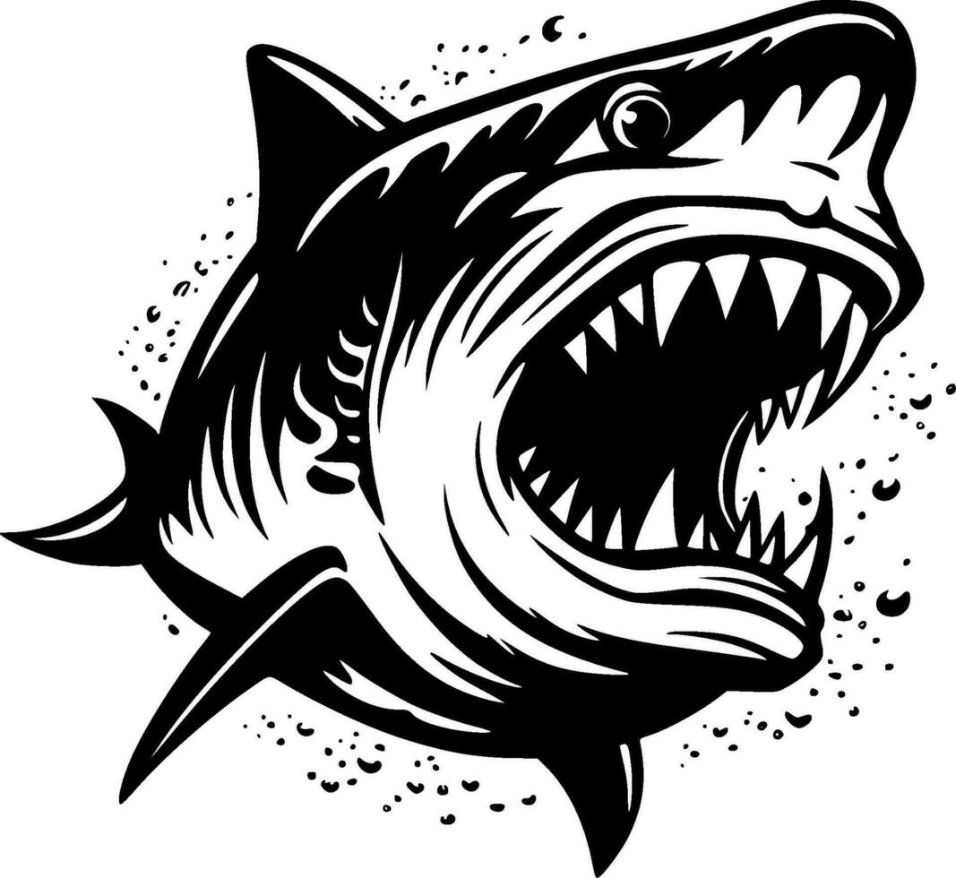 requin - minimaliste et plat logo - vecteur illustration