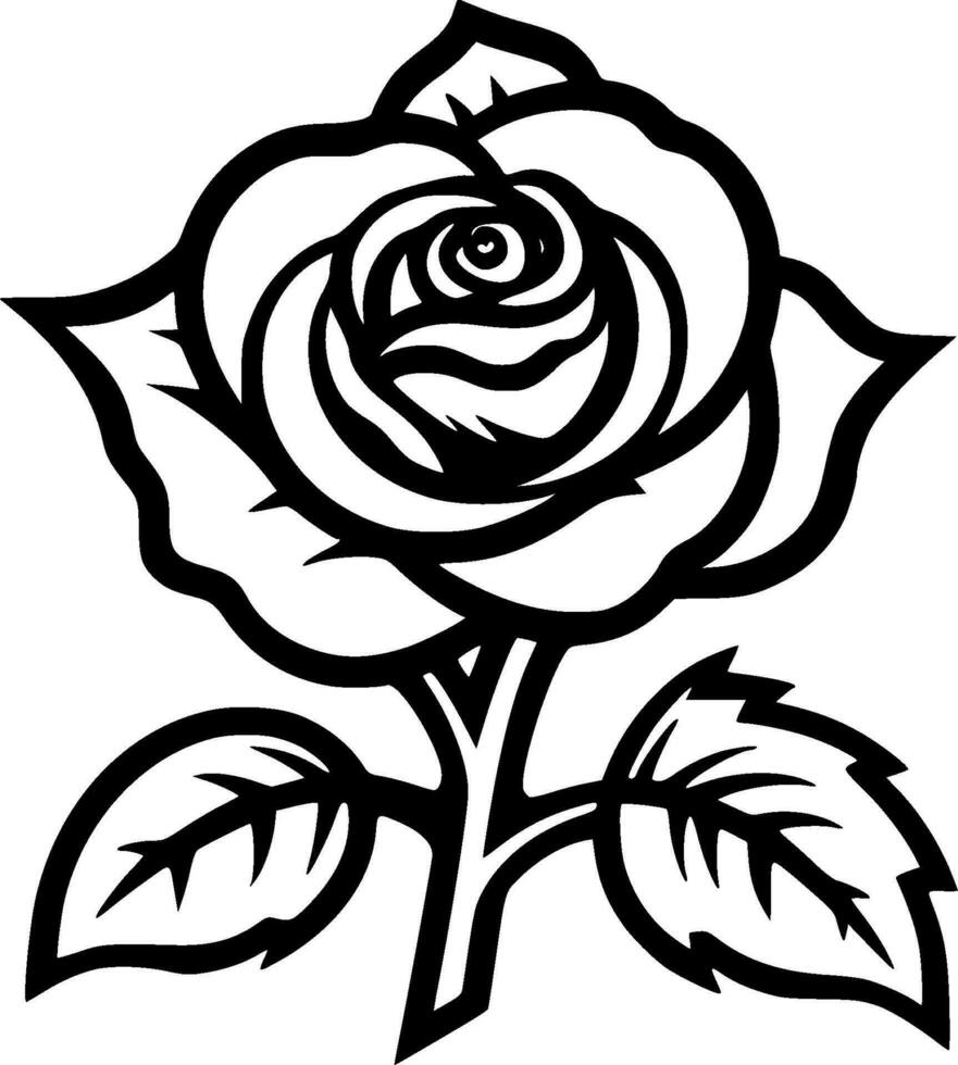 des roses, minimaliste et Facile silhouette - vecteur illustration