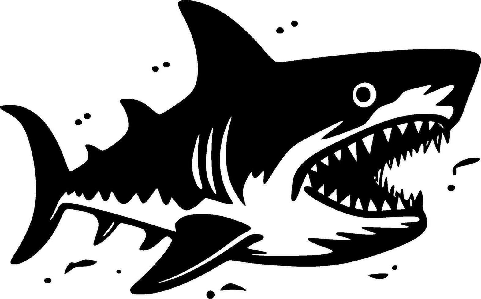 requin - minimaliste et plat logo - vecteur illustration