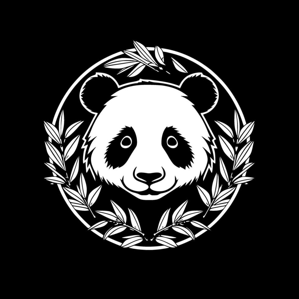 Panda, noir et blanc vecteur illustration