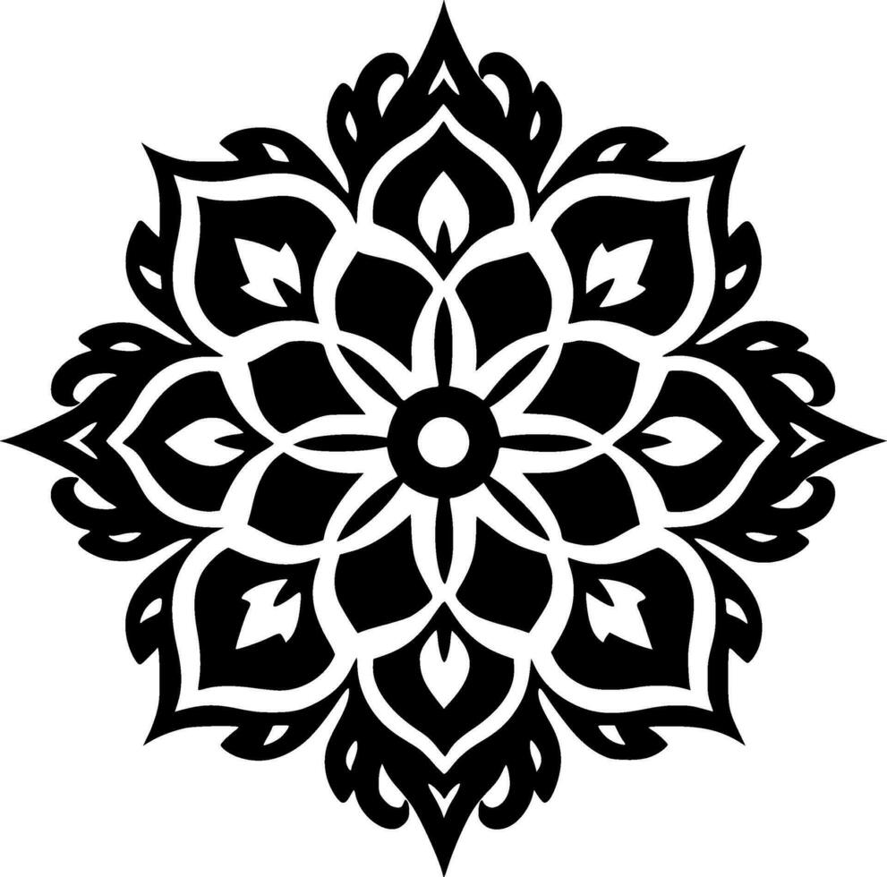 mandala, noir et blanc vecteur illustration