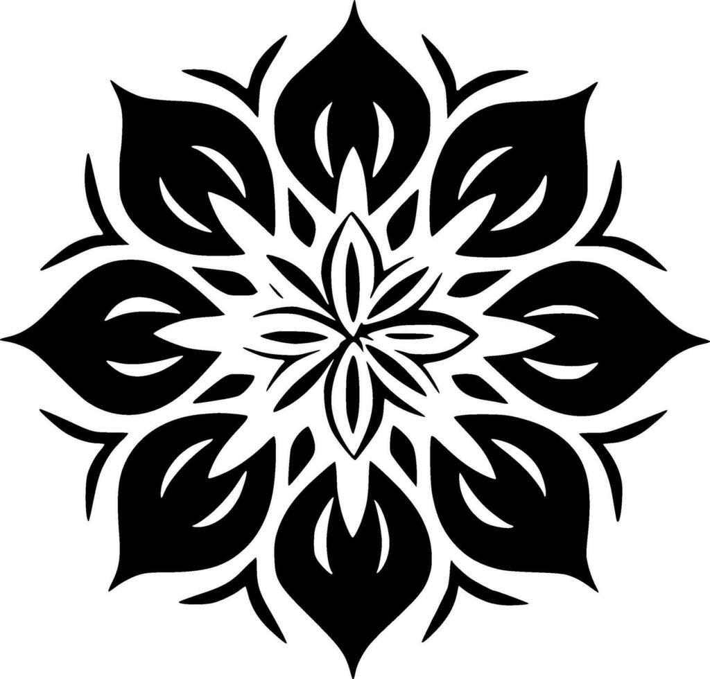 mandala, noir et blanc vecteur illustration