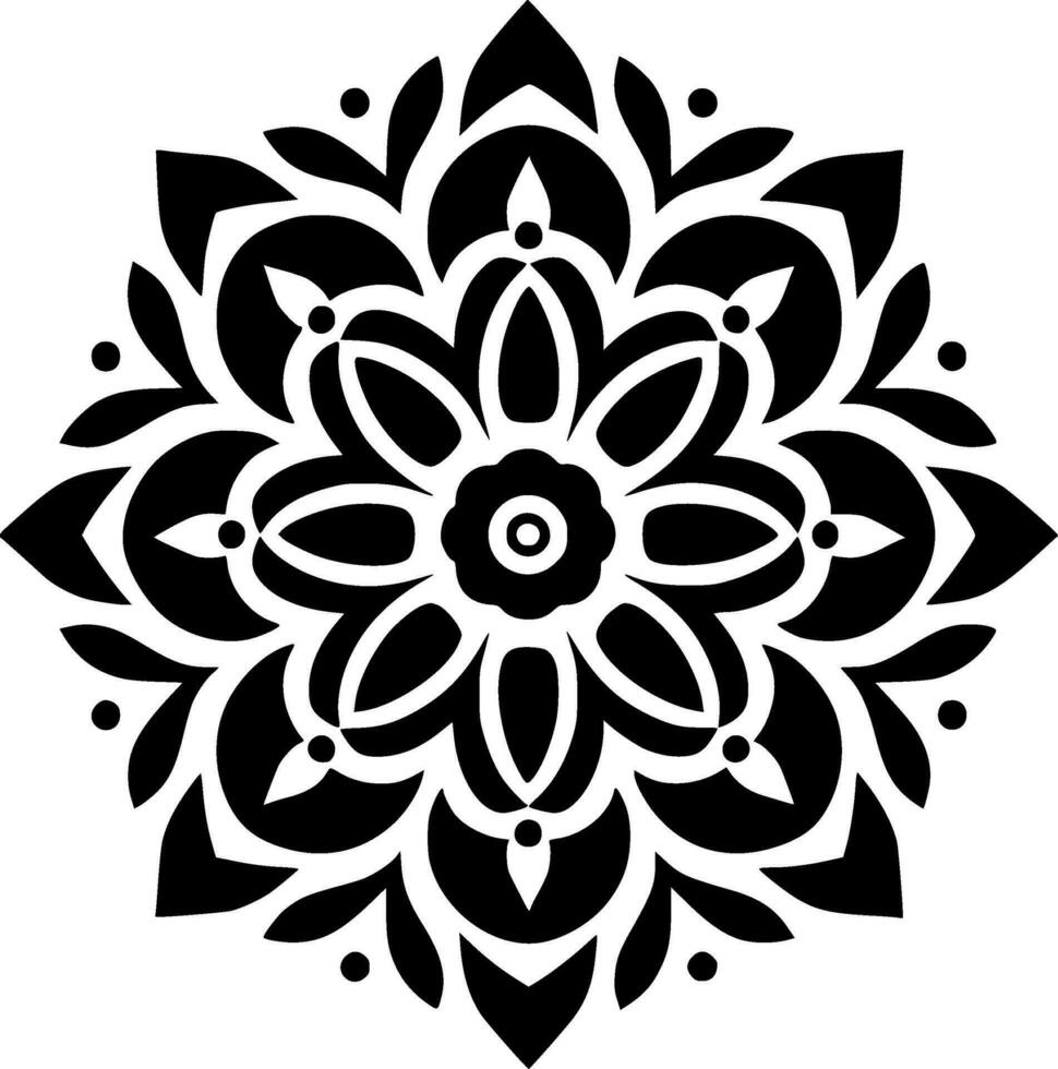 mandala, minimaliste et Facile silhouette - vecteur illustration