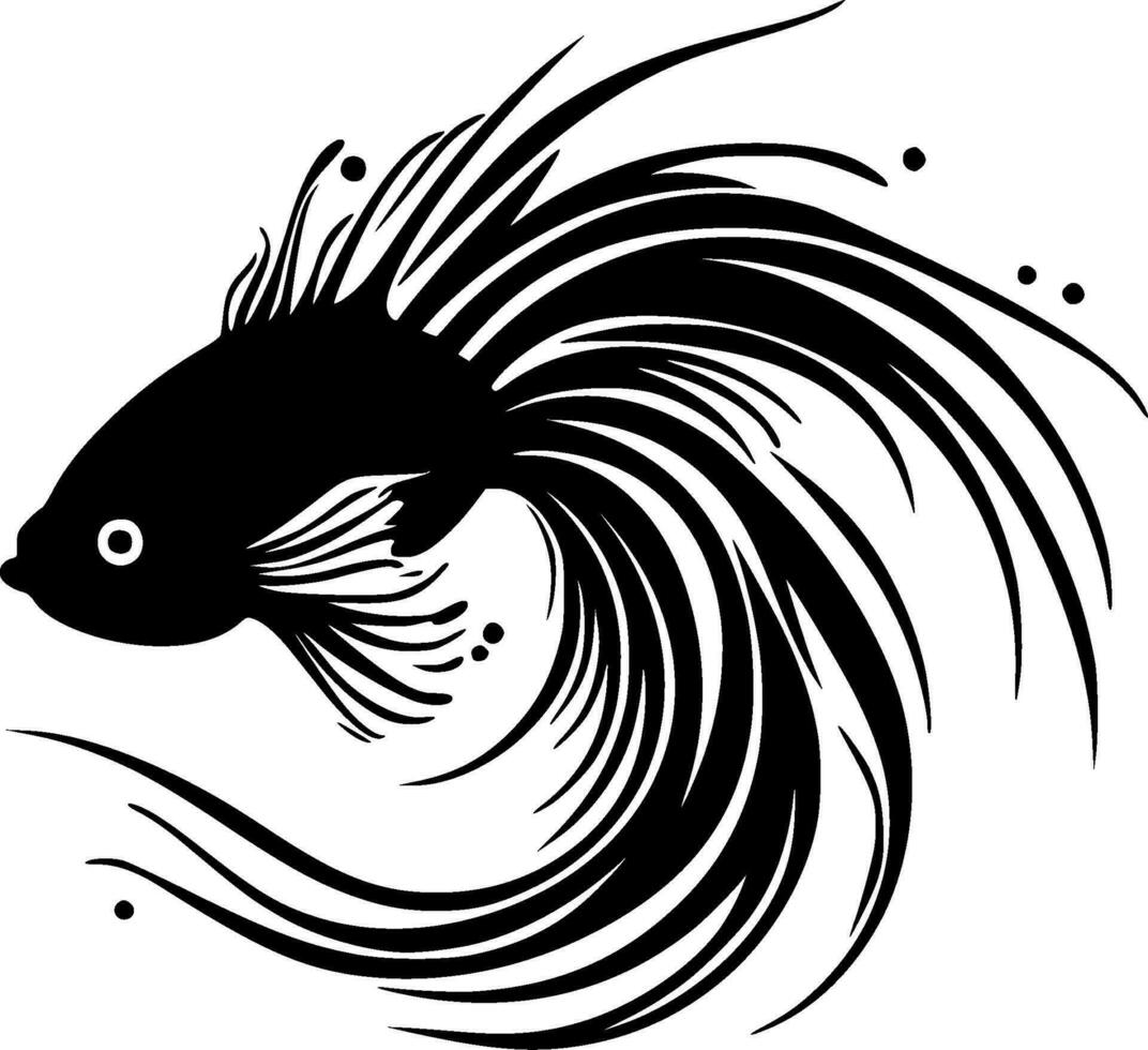 poisson - minimaliste et plat logo - vecteur illustration