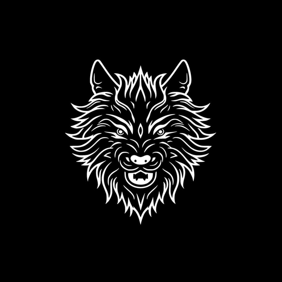 loup, minimaliste et Facile silhouette - vecteur illustration