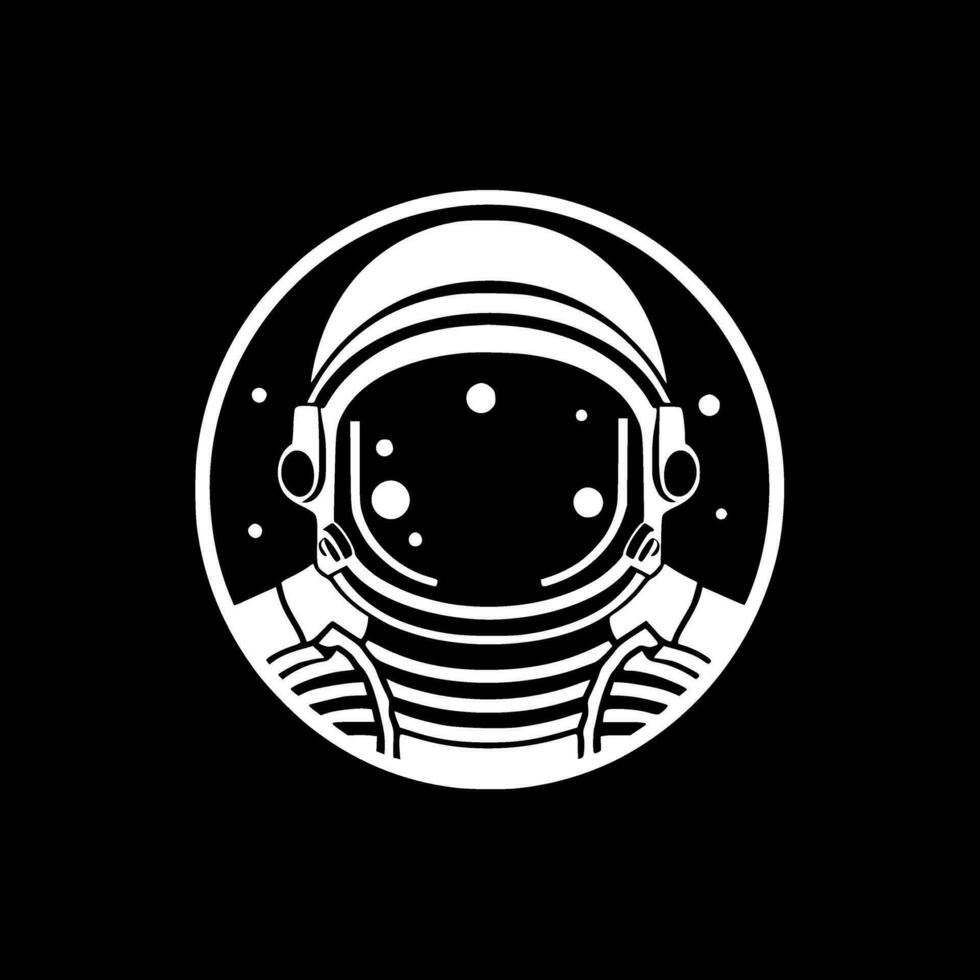 astronaute, noir et blanc vecteur illustration