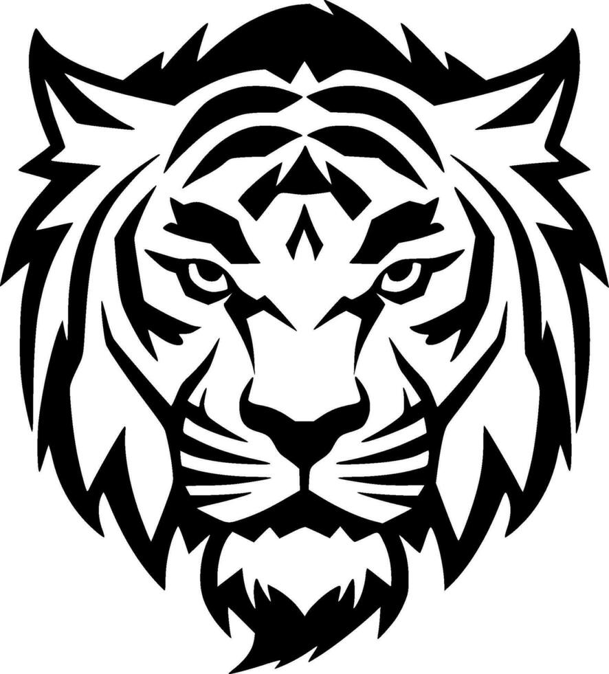 tigre, noir et blanc vecteur illustration