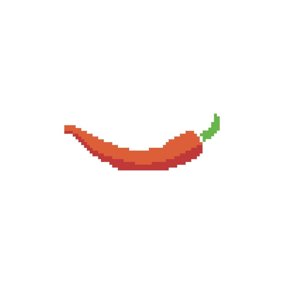 pixel le Chili icône pixel art élément pour 8 bit Jeu vecteur