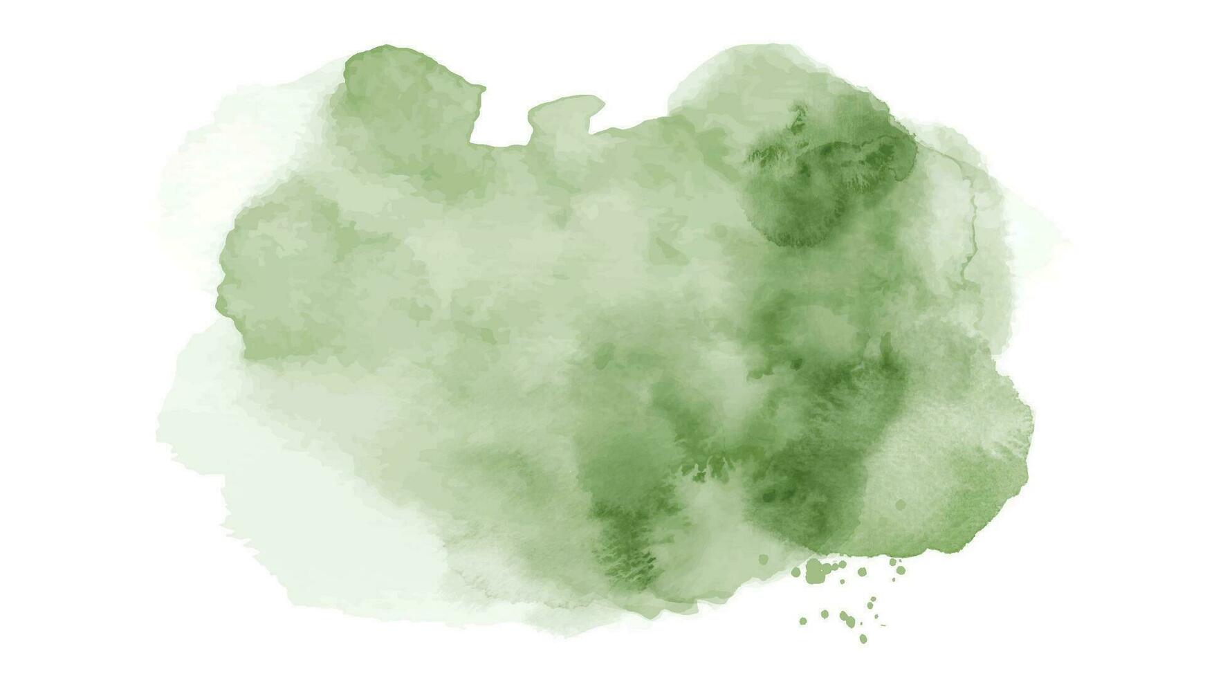 abstrait brillant vert de tache éclabousser aquarelle sur blanc Contexte vecteur