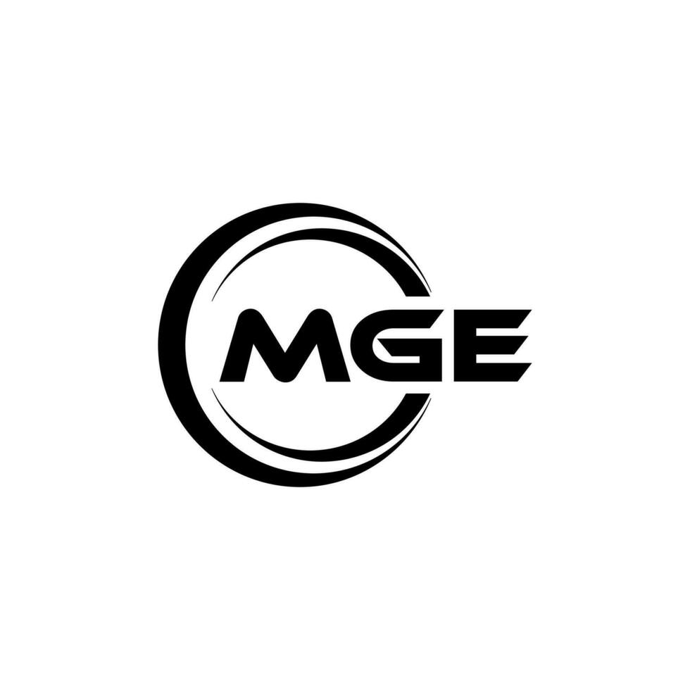 mge logo conception, inspiration pour une unique identité. moderne élégance et Créatif conception. filigrane votre Succès avec le frappant cette logo. vecteur