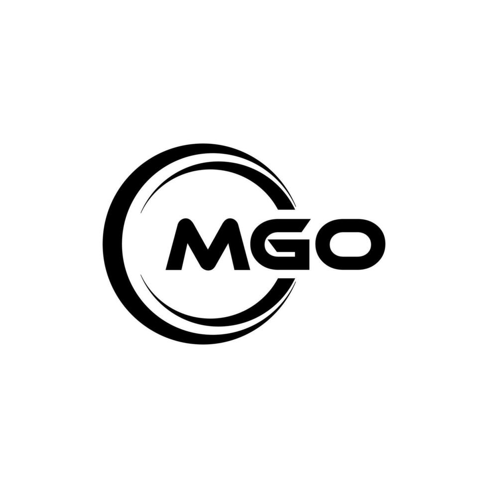 mgo logo conception, inspiration pour une unique identité. moderne élégance et Créatif conception. filigrane votre Succès avec le frappant cette logo. vecteur