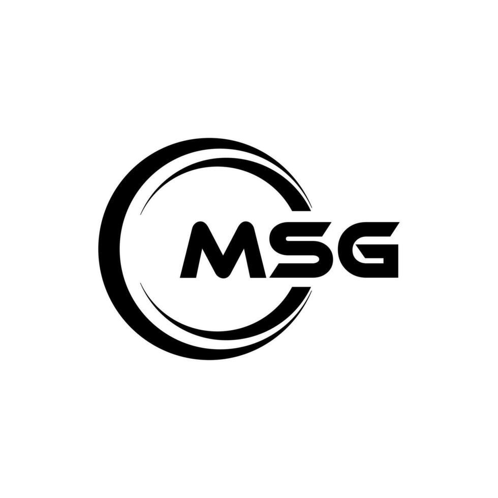 msg logo conception, inspiration pour une unique identité. moderne élégance et Créatif conception. filigrane votre Succès avec le frappant cette logo. vecteur
