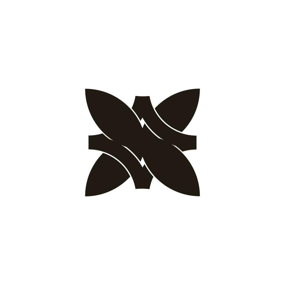 feuille silhouette symbole Facile géométrique logo vecteur