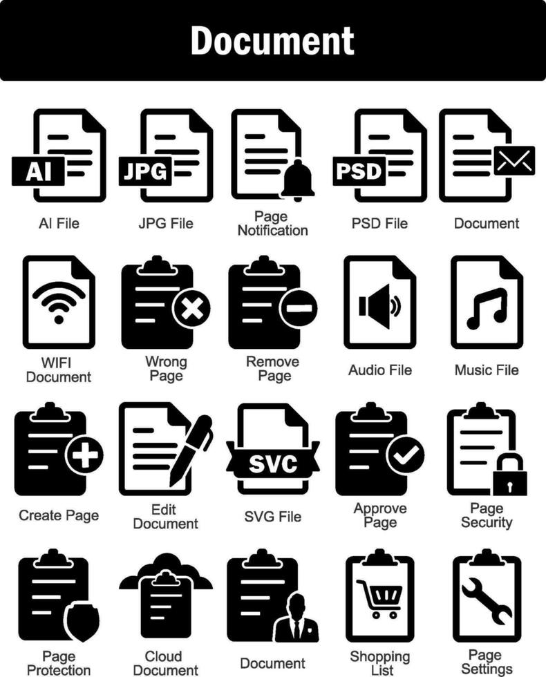 une ensemble de 20 document Icônes comme la finance dossier, Éditer page, emplacement page vecteur