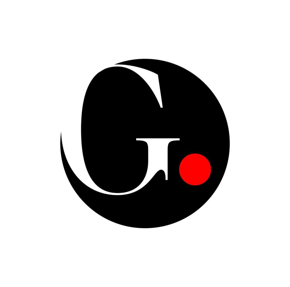 g marque Nom initiale des lettres icône avec rond forme. vecteur