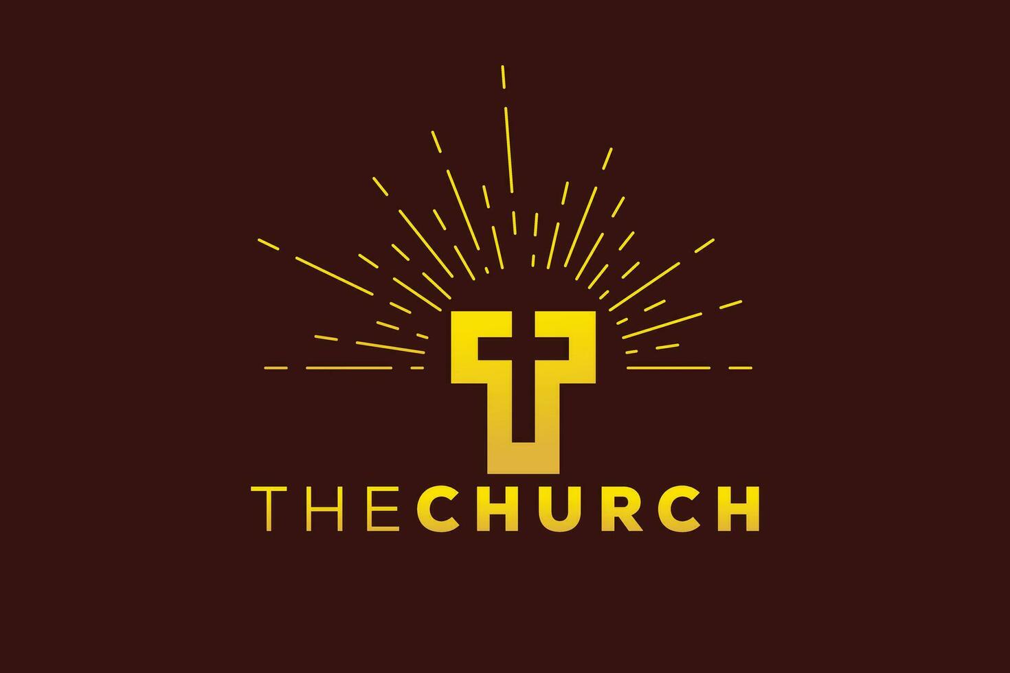 branché et professionnel lettre t église signe Christian et paisible vecteur logo conception